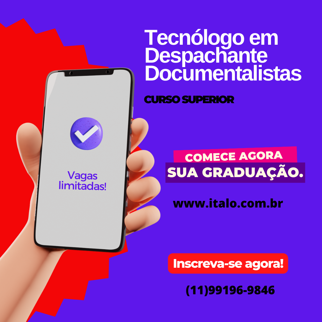 CURSO TECNÓLOGO EM DESPACHANTE DOCUMENTALISTA